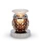 Glass Geo Touch Oil Warmer Black