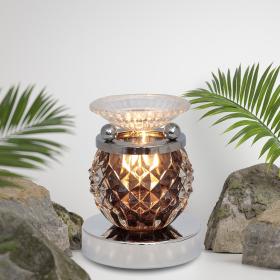 Glass Geo Touch Oil Warmer Black Abstract Image