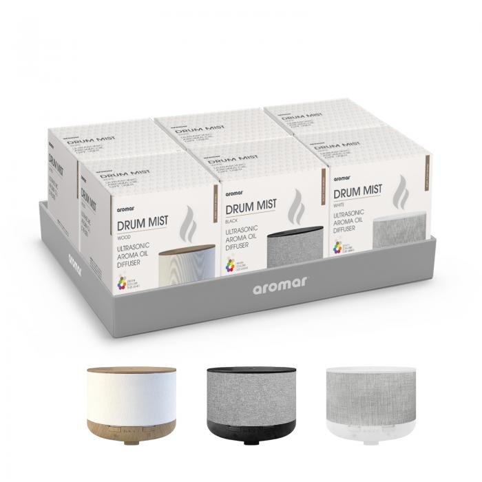 Drum Mist Tray Diffuser 100ML / Sold in trays of 6 units, 2 of each color