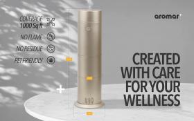 Cylinder Waterless Diffuser Gold