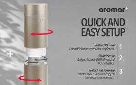 Cylinder Waterless Diffuser Gold