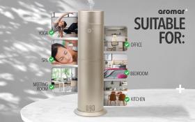 Cylinder Waterless Diffuser Gold