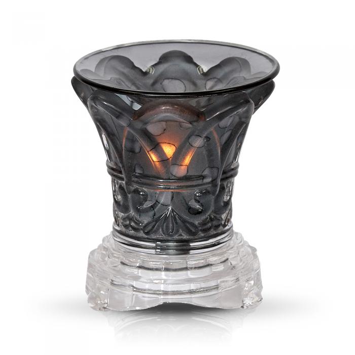 Black Swirled Light Dimming Oil Warmer