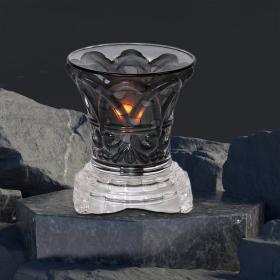 Black Swirled Light Dimming Oil Warmer Abstract Image