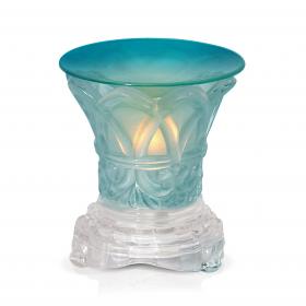 Blue Swirled Light Dimming Oil Warmer