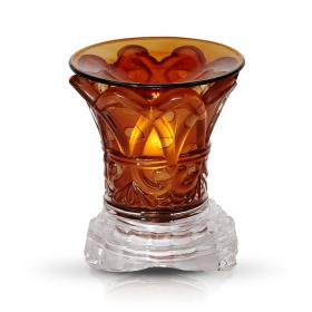 Brown Swirled Light Dimming Oil Warmer