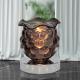 Glass Globe Touch Oil Warmer Black Abstract Image