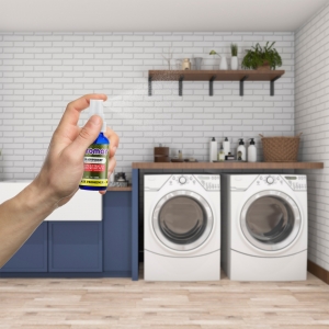 Rainforest Spray Air Freshener Used in Laundry Room