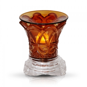 Brown Swirled Light Dimming Oil Warmer