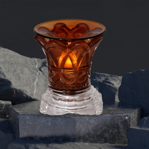 Brown Swirled Light Dimming Oil Warmer Abstract Image