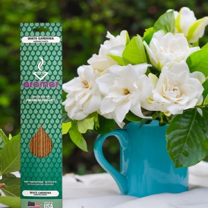 White Gardenia Artisanal Incense Abstract Image