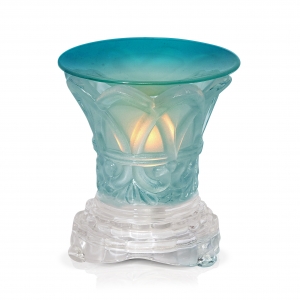 Blue Swirled Light Dimming Oil Warmer