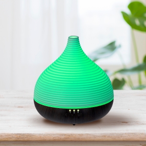 Enlightenment Wood Diffuser Black With Green LED