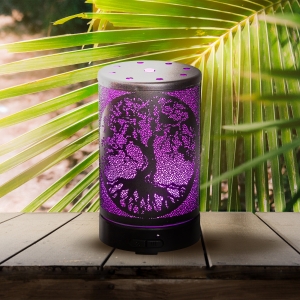 Black Tree of Life Metal Diffuser Abstract Image