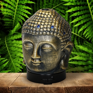 Buddha Head Bronze Ceramic Diffuser Abstract Image