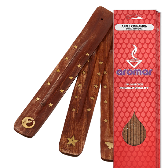 Wholesale Apple Cinnamon Incense Sticks With Ash Holders