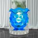 Glass Globe Touch Oil Warmer Blue Abstract Image