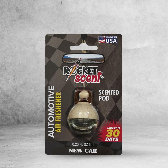 ROCKET SCENT Blister Packs New Car Scent Rocket Scent Hanging Pod