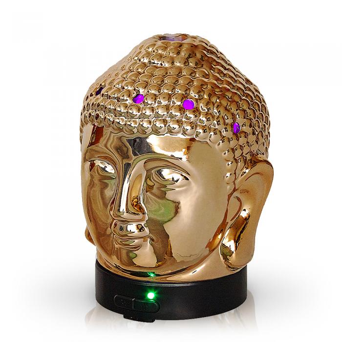Buddha Head Golden Ceramic Diffuser