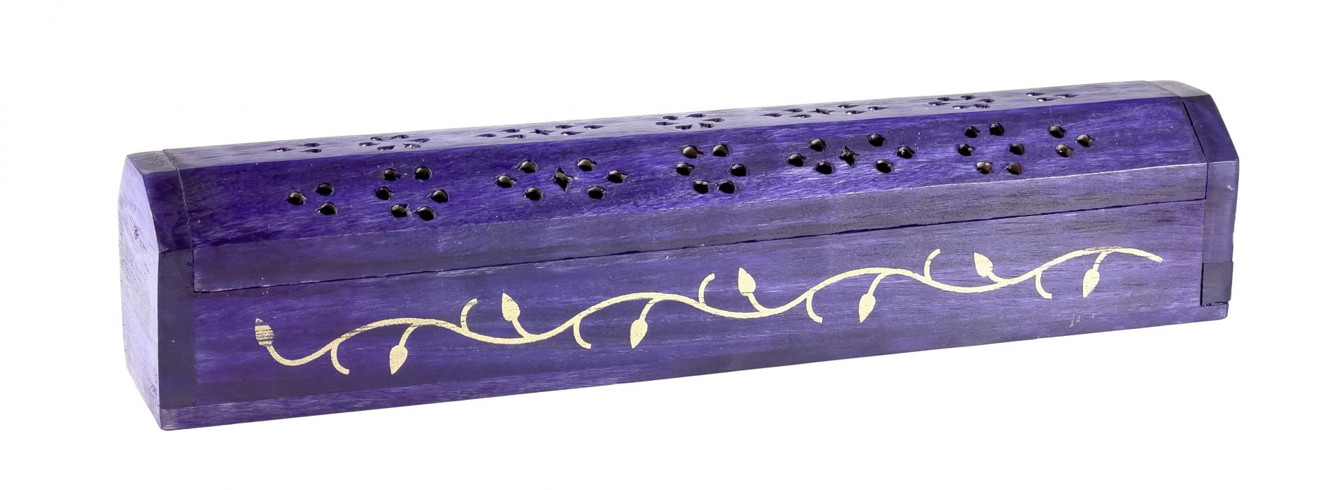 Box Incense Burner | Leaves (Purple)