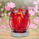 Glass Petal Touch Oil Warmer Red Abstract Image