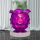 Glass Globe Touch Oil Warmer Purple Abstract Image