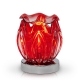 Glass Petal Touch Oil Warmer Red